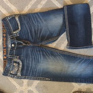 Rock Revival Women's Blue Jeans/Capri